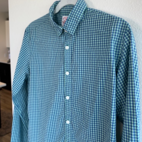 SCOTCH & SODA Green and Blue Check Button Down - Picture 3 of 7